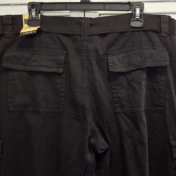 NWT MEN'S COMPANY EIGHTY ONE C12SH490 BLACK BELTED CARGO COTTON SHORTS XL - Picture 9 of 12